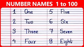 Number names 1 to 100 in english  | One to Hundred Spelling |  1 to 100 Spelling |  Counting screenshot 4