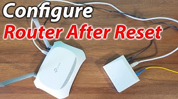 How to configure tp link router after reset