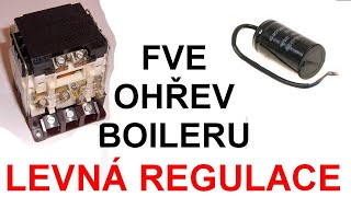 FVE ohřev boileru bez střídače pomocí stykače a kondenzátoru