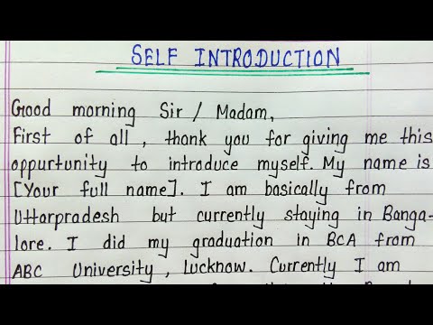 Self introduction in interview || How to introduce yourself in ...