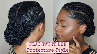 Flat Twist Bun | Protective Style