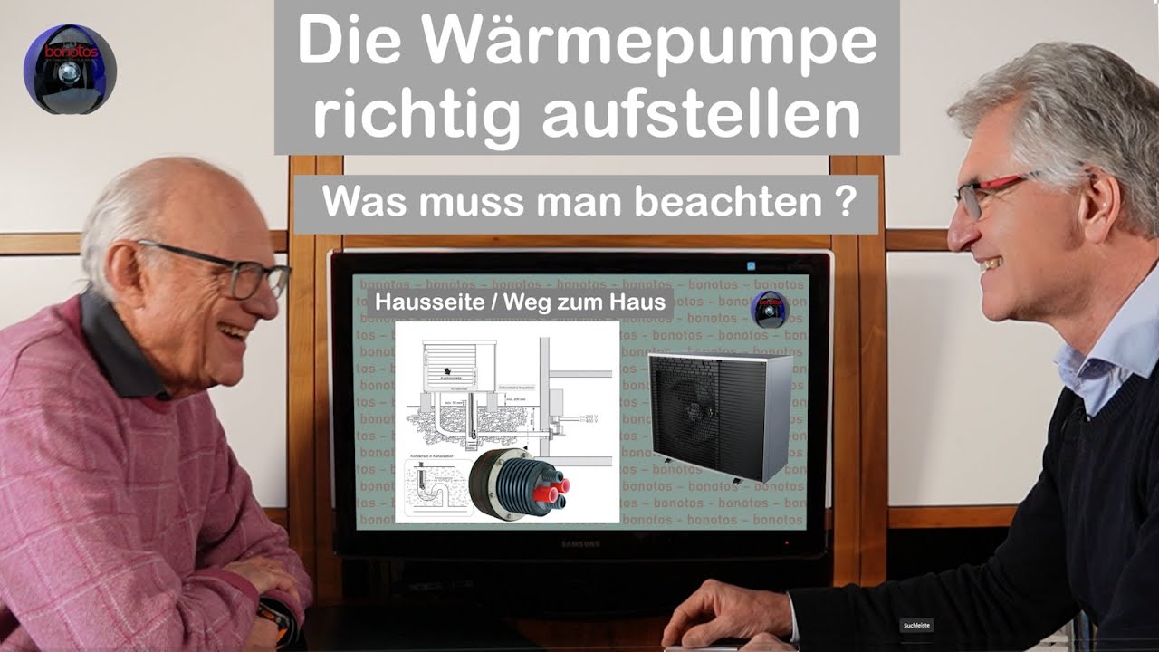 Die Wärmepumpe richtig aufstellen.