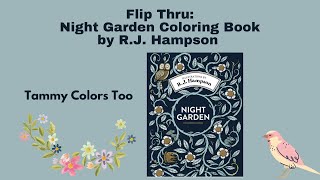 NEW RELEASE!  Flip Thru: Night Garden Coloring Book by R.J. Hampson