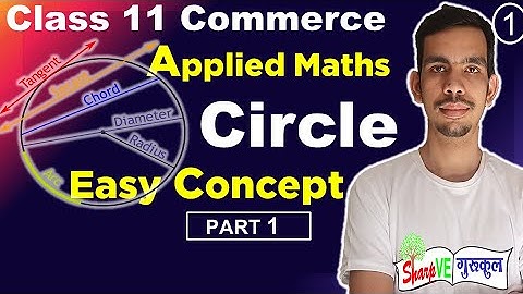 Applied Maths Class 11 Circle Part 1 Unit 1 Applied Mathematics 11 Commerce