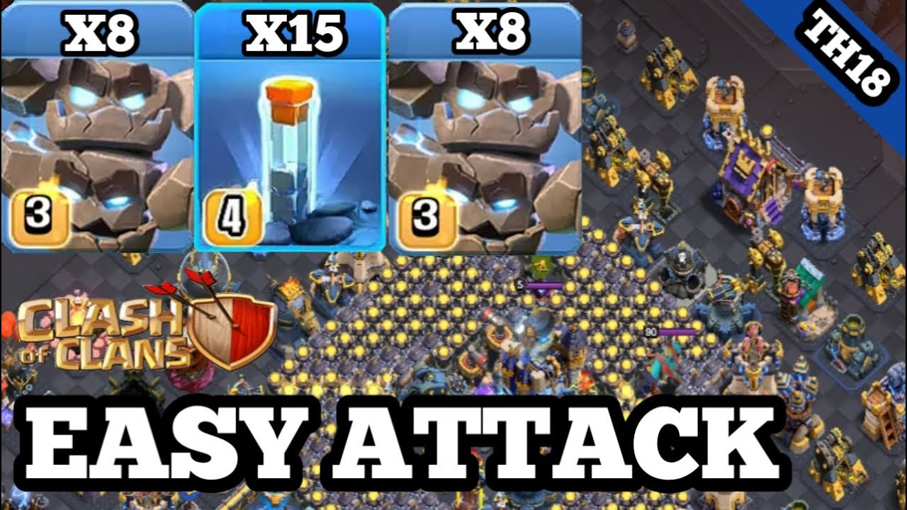 Th18 meteor golem + totem spell attack I best th18 attack strategy coc