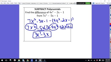 Video 38- How to add, subtract and multiply polynomials?