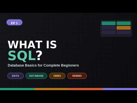SQL for Complete Beginners: Data, Database, DBMS & RDBMS Explained Simply