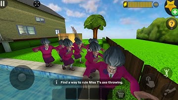 Scary Teacher 3D Mod Menu Playing Against Miss T Multi Clones New Chapter Game