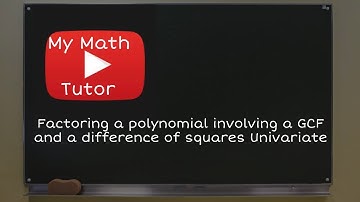 ALEKS | Factoring a polynomial involving a GCF and a difference of squares: Univariate