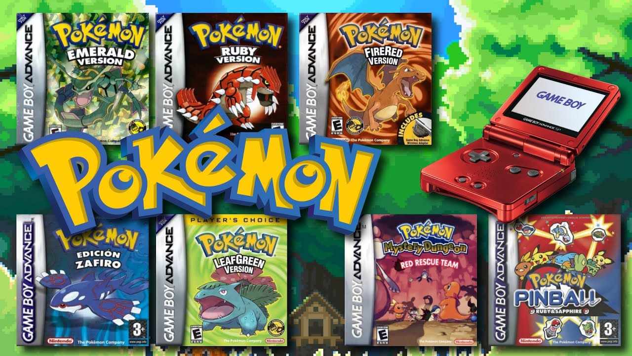 Todos los juegos de Pokémon para Gameboy Advance - YouTube