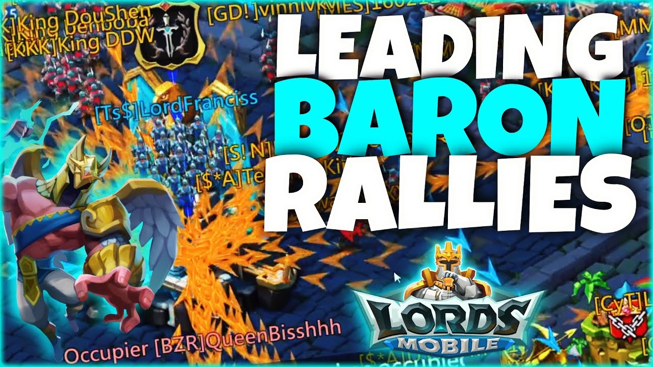 Lords Mobile| LEADING BARON RALLIES ON FULL MYTHIC CHAMP ACCOUNT!!