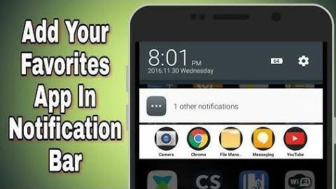 How to add App shortcuts to notification bar in android