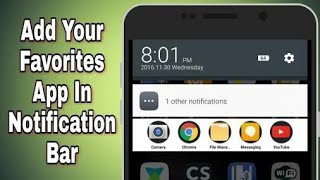 How to add App shortcuts to notification bar in android screenshot 2
