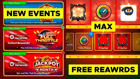 Carrom Pool New Events | Free Reawrds Full Throttle Season | Jamot Gaming 