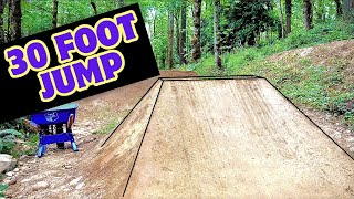 I BUILT A 30 FOOT BACKYARD BIKE JUMP!! I BUILT A 30 FOOT BACKYARD BIKE JUMP!!