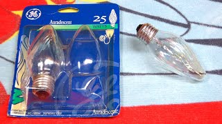 GE 25watt Auradescent Flame Incandescent Light Bulbs