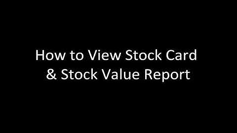 MILLION STOCK CONTROL SYSTEM | How To View Stock Card & Stock Value Report (Tutorial Video)