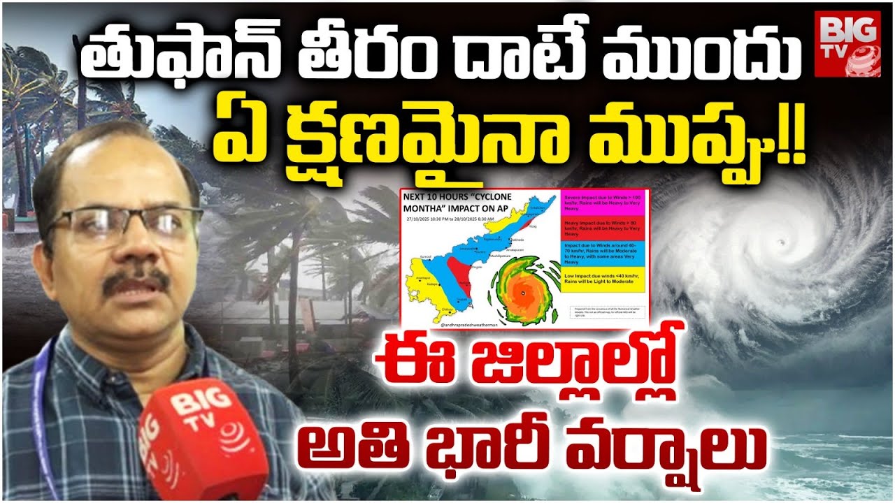 Cyclone Montha: Dangerous Cyclone Montha Hits AP | Heavy Rain Alert To ...
