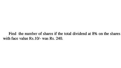 FYBCOM - Shares and Mutual Funds -  Example 5