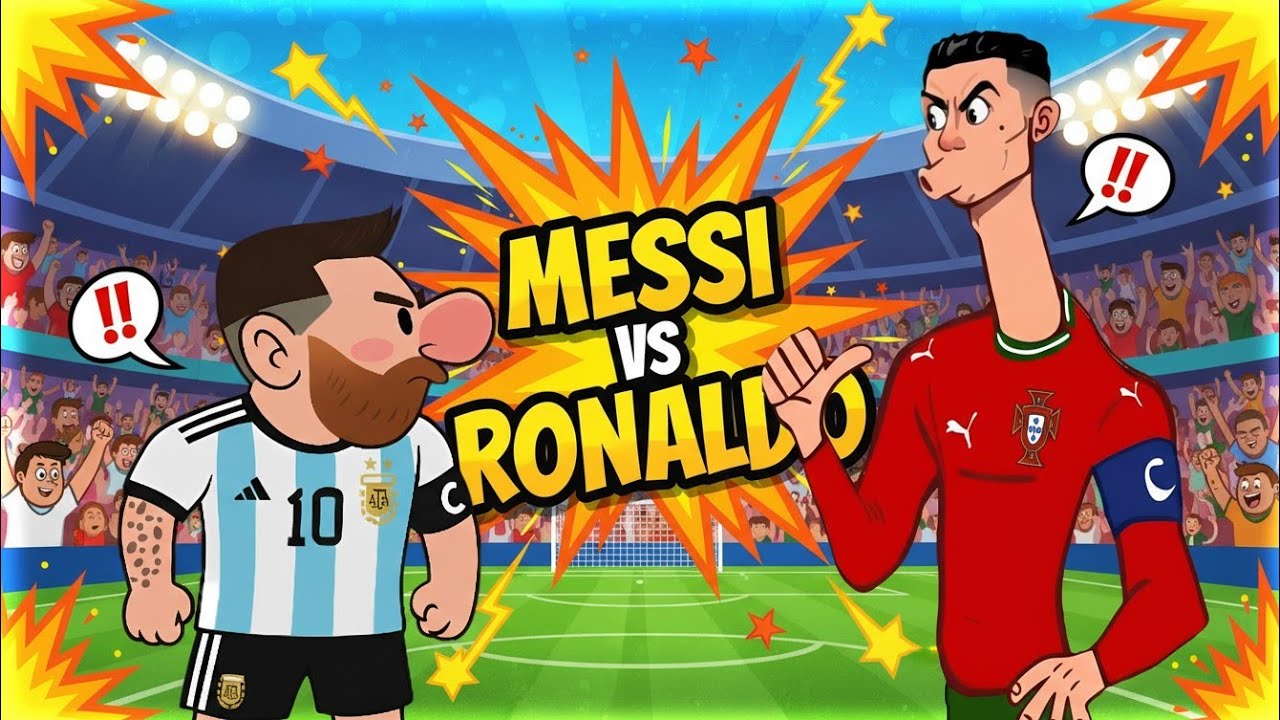 Messi vs Ronaldo | Funny 2D Football Animation – Who Is The Real GOAT?
