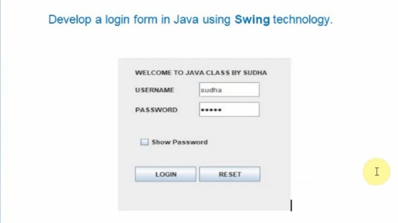 #108- How to create simple Login form in Java swing GUI||make a login ...
