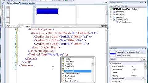 Win video WPF Sound Player Action