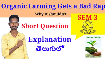 Degree 3rd semester organic farming gets a bad rap why it shouldn