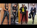 Incredible & glossy faux leather legging designs ideas 2022//skin tight leather pants#leather