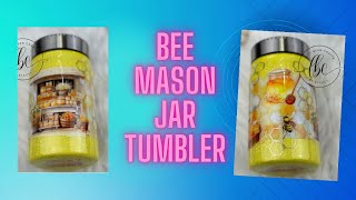 Bee Mason Jar Tumbler