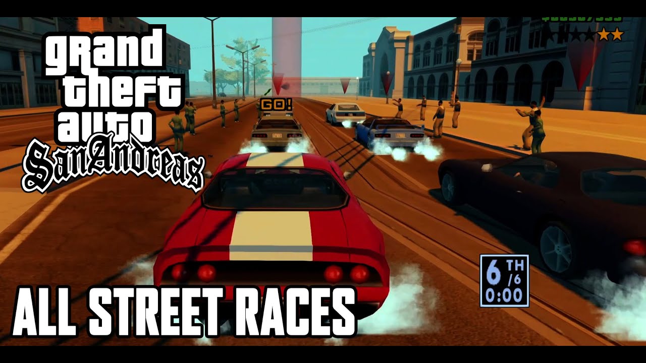 GTA San Andreas - All Street Races [RenderHook] - YouTube