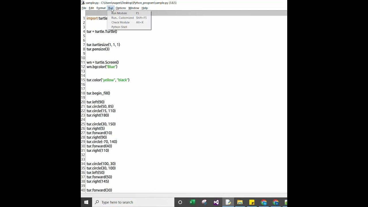 How to draw batman logo using python turtle graphic - YouTube