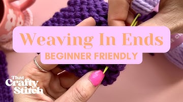 How To Weave in Ends - Garter + Stockinette Stitch