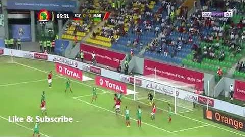 ملخص مباراة مصر والمغرب  وتاهل مصر  هدف كهرباااااا