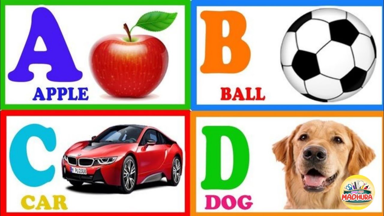 A For Apple B For Ball C For Cat D For Dog Alphabet Song YouTube
