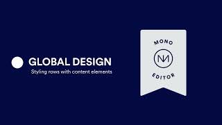 Styling rows with shapes, images, and text boxes in Mono Editor