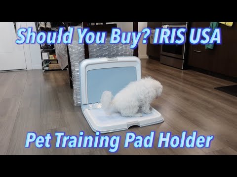  IRIS USA Medium Pet Training Pad Holder, Blue : Pet Supplies