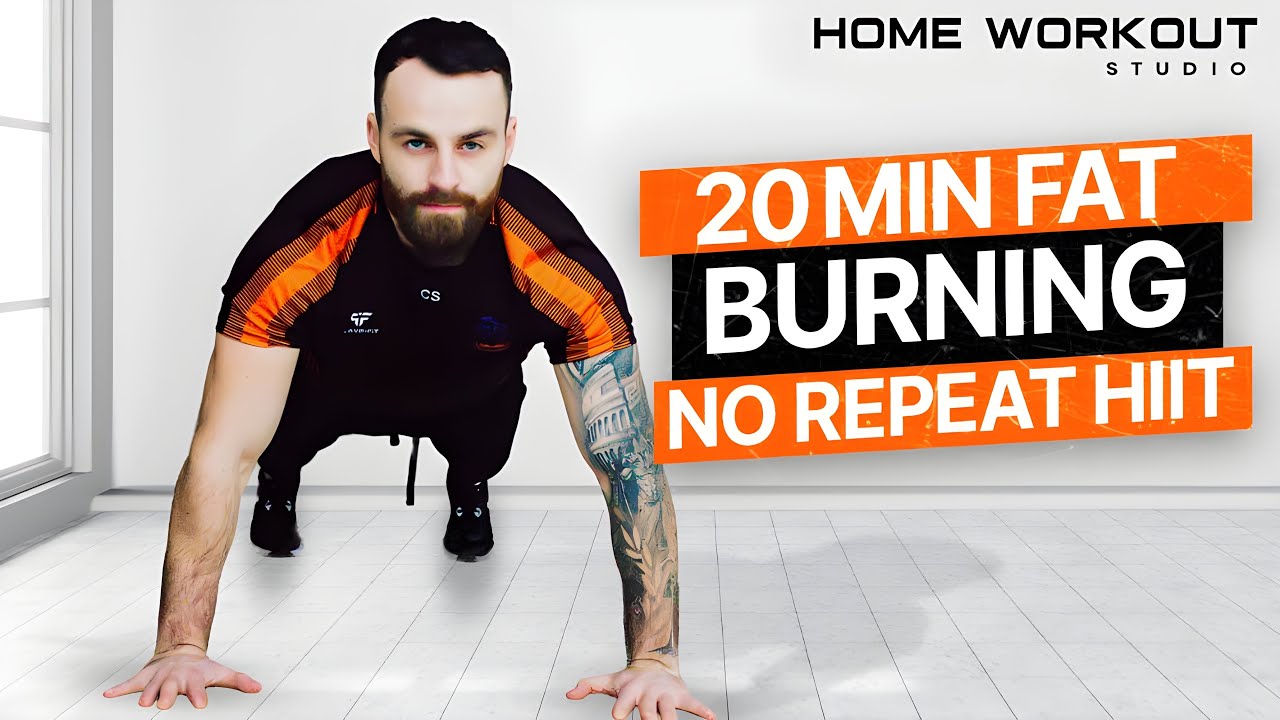 20 MIN FAT BURNING HOME HIIT WORKOUT (No Repeats) - YouTube
