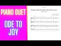 Joyful Joyful We Adore Thee / Ode to Joy (Beethoven) &ndash; PIANO DUET for beginner and advanced pianists