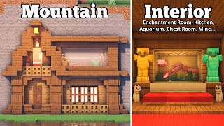 Minecraft | Aesthetic Mountain House (Chest Room + Enchantment Room.....)🏠