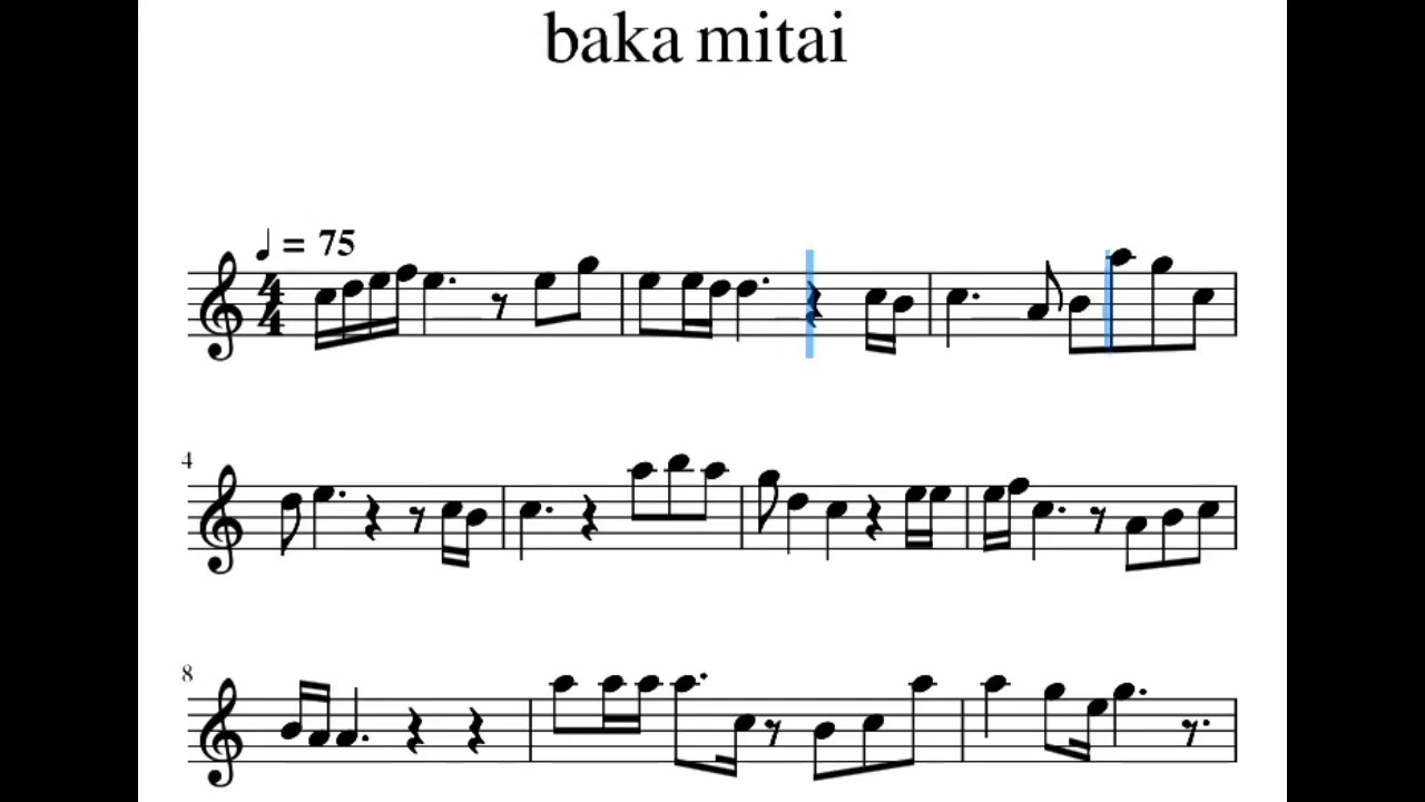 Baka Mitai/Dame Da Ne Trumpet Sheet Music 