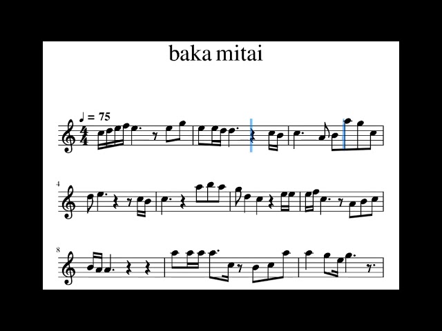 ばかみたい, Baka Mitai – Yakuza OST Sheet music for Piano (Solo)