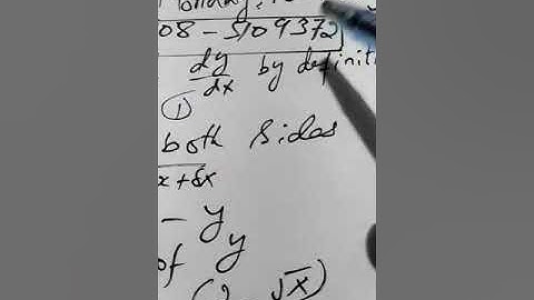 Intermediate Maths. Differentiation by Ab-Initio Method