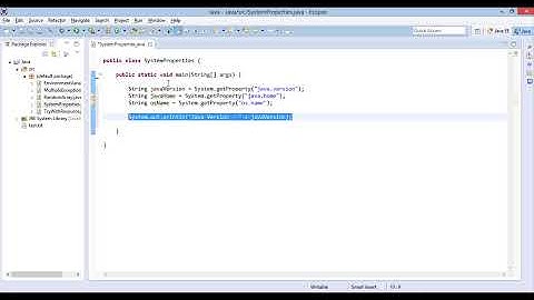 How to determine System properties in Java ?