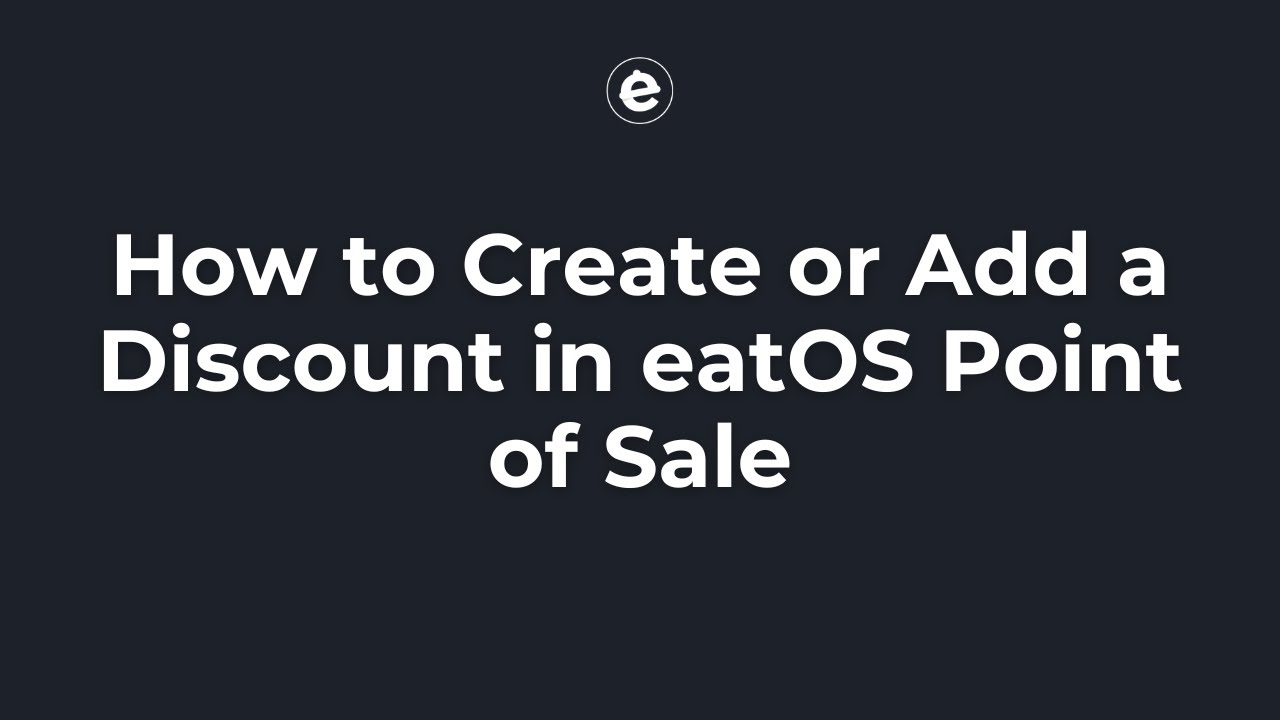 How to Create Discounts in Your Point of Sale System - YouTube