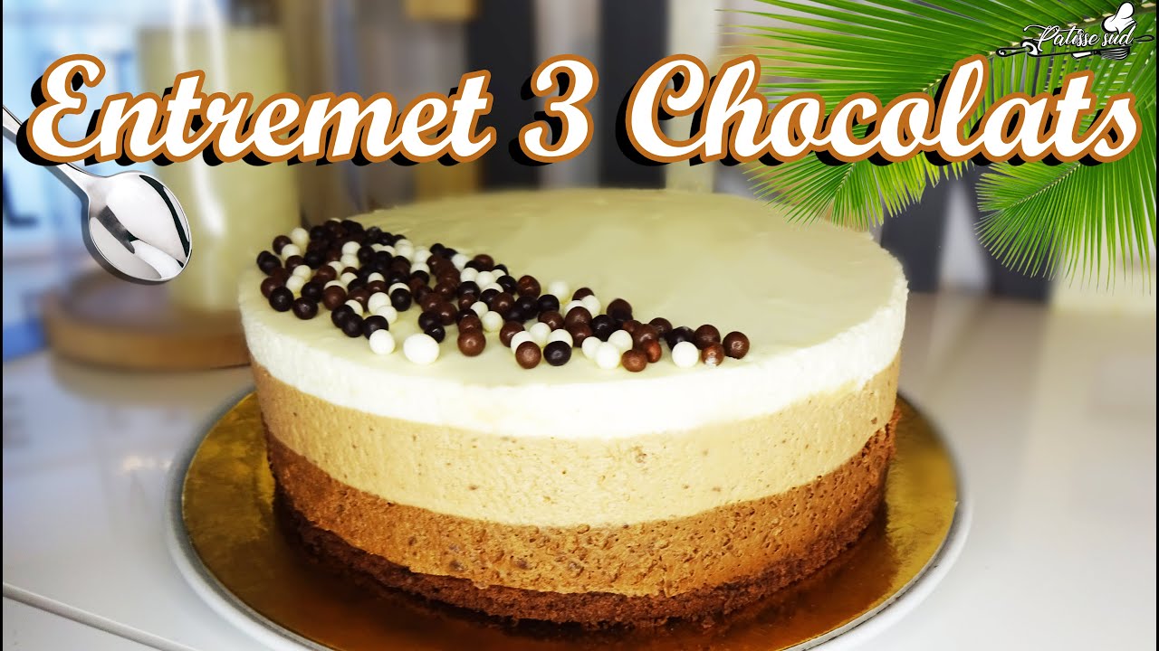 Recette du Gateau trois Chocolats sans gélatine