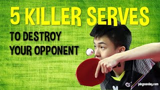 5 killer table tennis serves to destroy your opponent