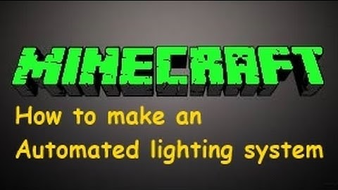 Minecraft 1.10.2 How to make automated Lighting System easy Daylight Sensors