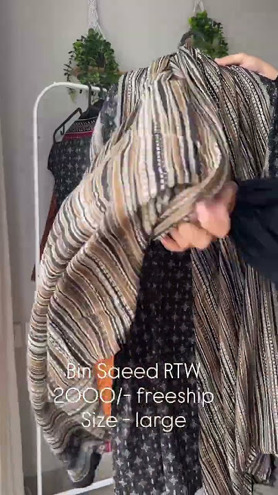 Budget Friendly Stitched Suits  Bin Saeed Printed Collection  Size   Medium and Large   2000   free