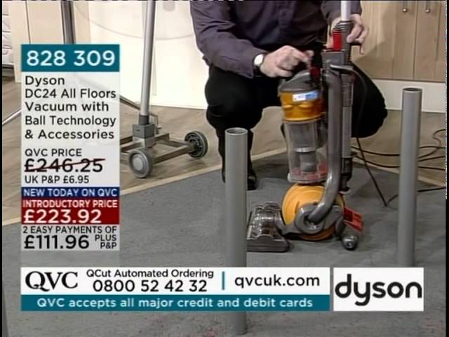Dyson DC24 All Floors Upright Vacuum Cleaner Demonstration QVC UK - YouTube