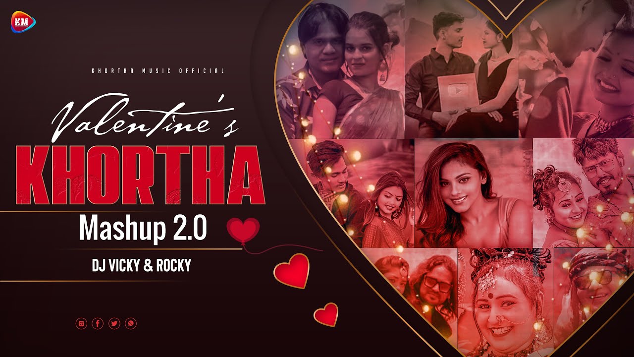 Valentine Day Khortha Mashup Part 2  2024 Romantic Love Mashup  Remix Dj Vicky And Rocky